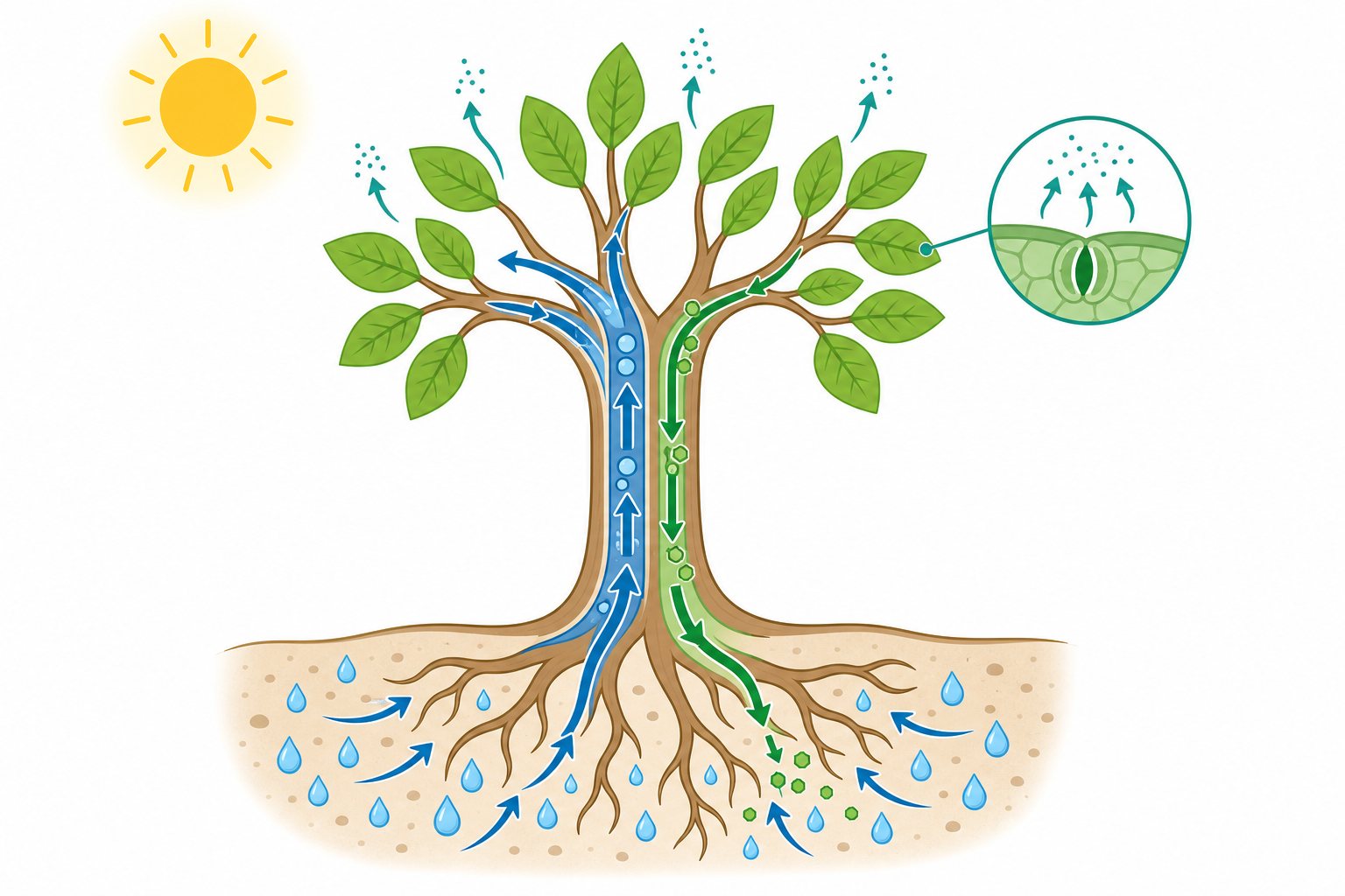 植物生理概念示意圖
